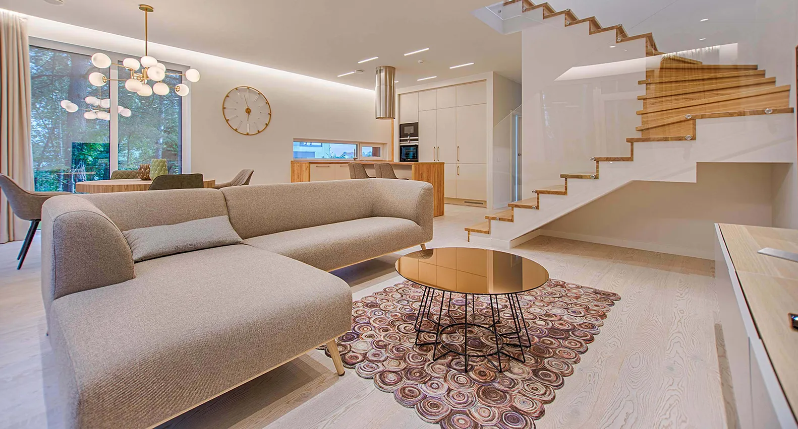 Home interior with HVAC system cooling